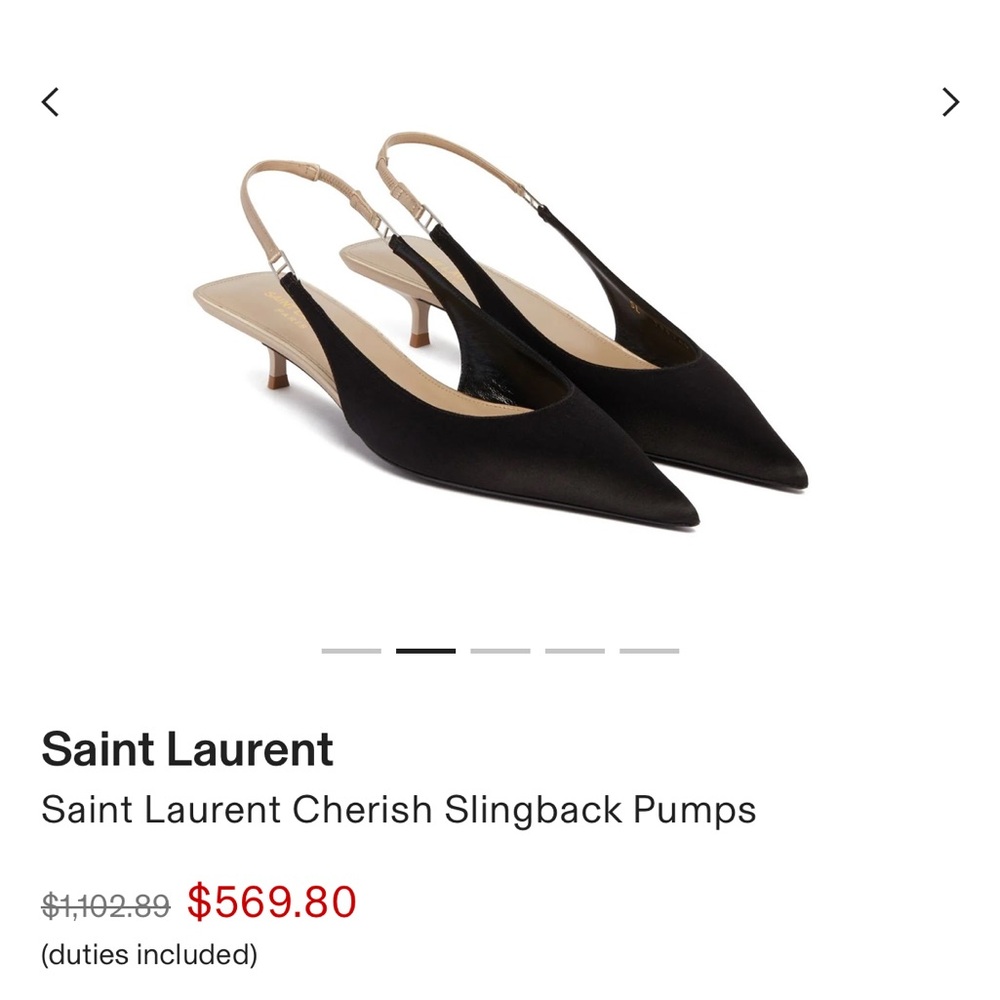 Saint Laurent Cherish Slingback heels size 39